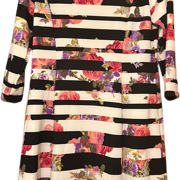 INC Floral Garden Mist Striped A-line (Macys) Dress Sz XL New With Tags - Picture 2 of 10
